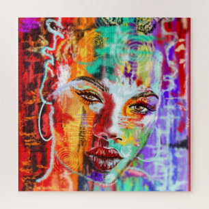 Abstract Pretty Lady Art - Beautiful Jigsaw Puzzle