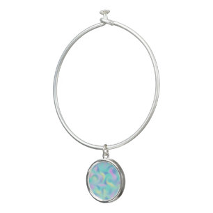 Abstract Pretty Pastel Swirls Pattern Bangle Bracelet