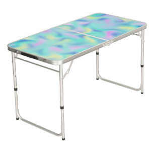 Abstract Pretty Pastel Swirls Pattern Beer Pong Table