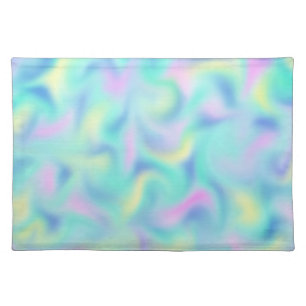 Abstract Pretty Pastel Swirls Pattern Cloth Placemat