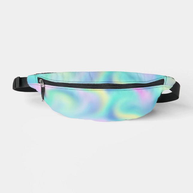 Abstract Pretty Pastel Swirls Pattern Fanny Pack (Front)