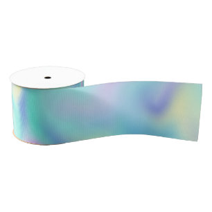 Abstract Pretty Pastel Swirls Pattern Grosgrain Ribbon