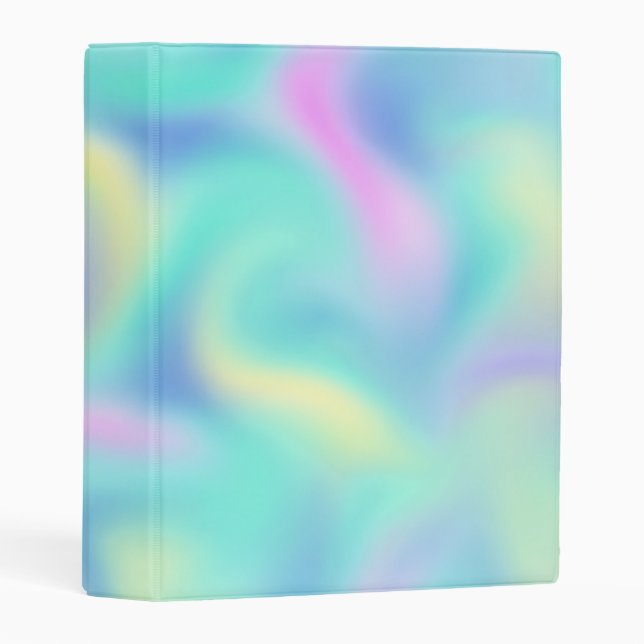 Abstract Pretty Pastel Swirls Pattern Mini Binder (Front/Spine)