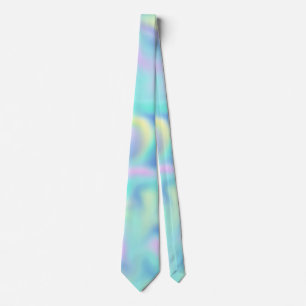 Abstract Pretty Pastel Swirls Pattern Neck Tie