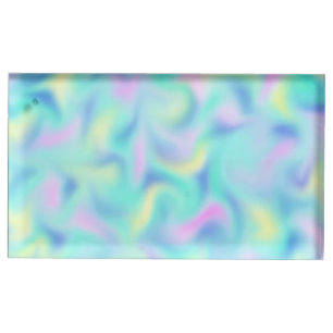 Abstract Pretty Pastel Swirls Pattern Place Card Holder