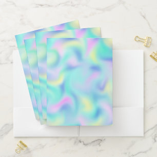 Abstract Pretty Pastel Swirls Pattern Pocket Folder