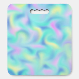 Abstract Pretty Pastel Swirls Pattern Seat Cushion