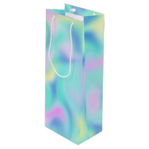 Abstract Pretty Pastel Swirls Pattern Wine Gift Bag