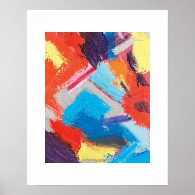 Abstract Primary Colors Poster (Front)