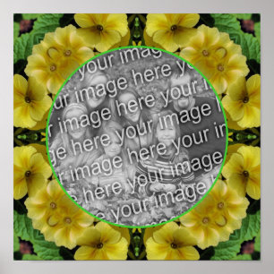 Abstract Primrose Flowers Create Your Own Photo Poster