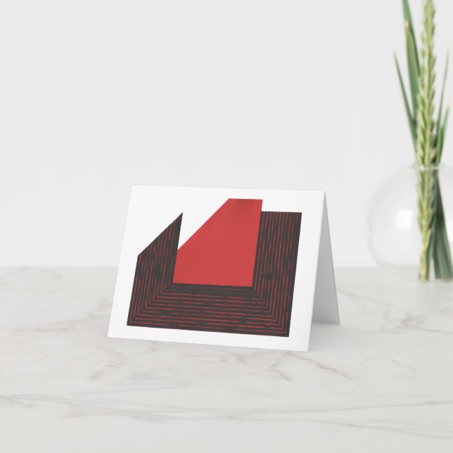 Abstract print in Red and Black -Thank you Card (Front)