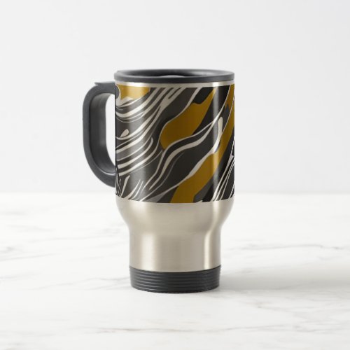 Abstract Print Insulated Travel Mug