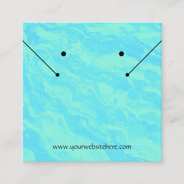 Abstract Print Seafoam Green Jewelry Display Card (Front)