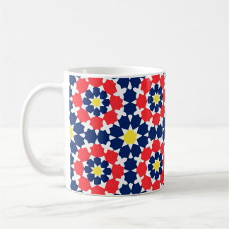 abstract print with stars and x-es coffee mug