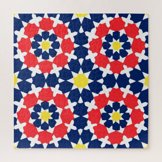 abstract print with stars and x-es jigsaw puzzle (Vertical)