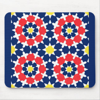 abstract print with stars and x-es mouse pad