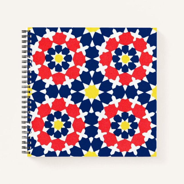 abstract print with stars and x-es notebook (Front)