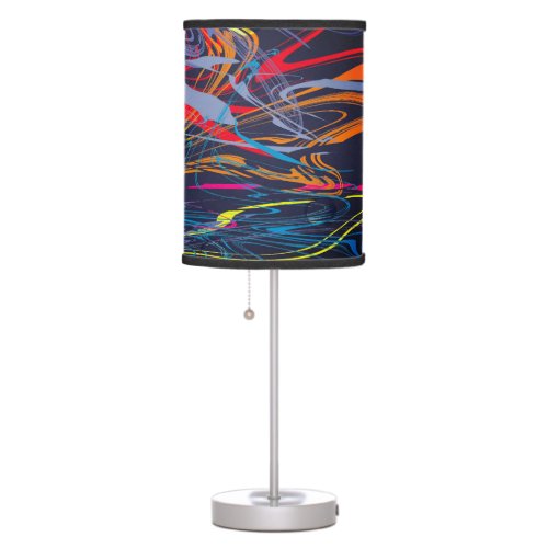 Abstract printed  table lamp
