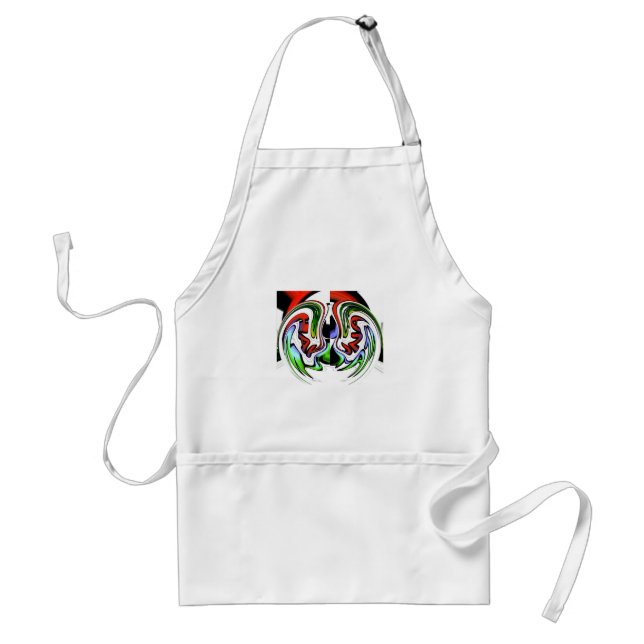 Abstract Profile Art Print Adult Apron (Front)