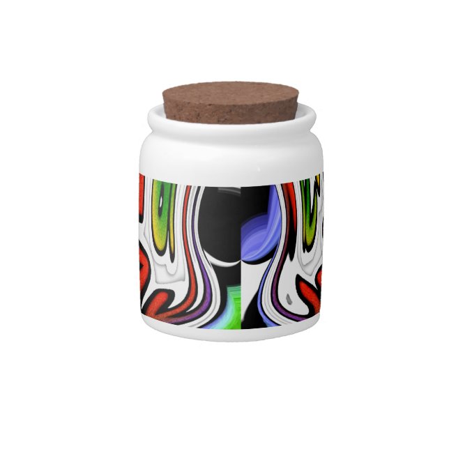 Abstract Profile Art Print Candy Jar (Front)