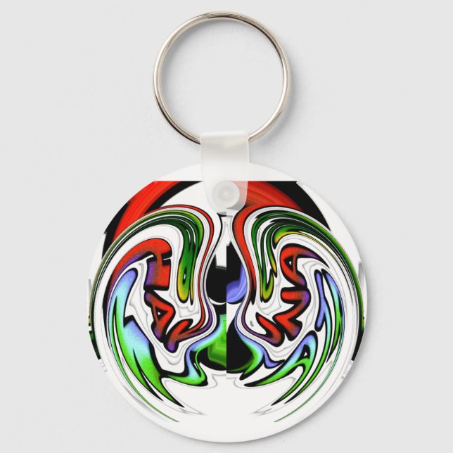 Abstract Profile Art Print Keychain (Front)