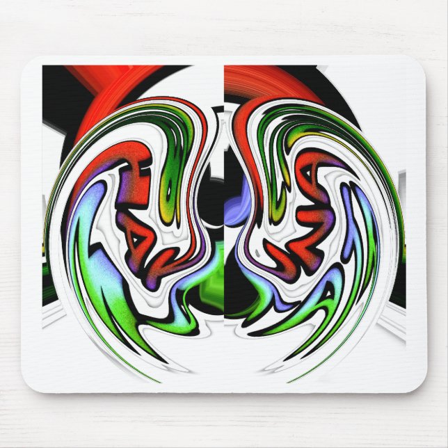 Abstract Profile Art Print Mouse Pad (Front)