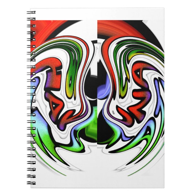 Abstract Profile Art Print Notebook (Front)