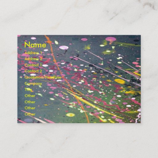 Customizable Abstract Profile Card Business Card Template