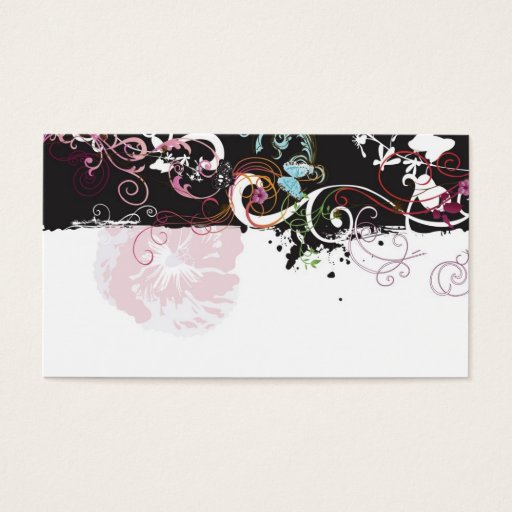Customizable Abstract Profile Card Business Cards