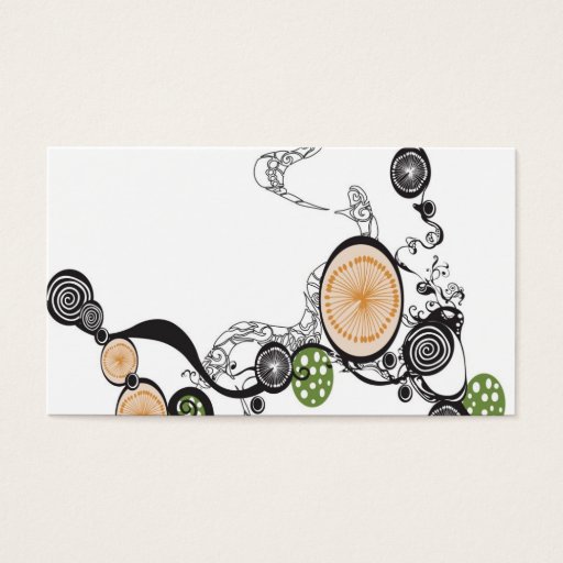 Customizable Abstract Profile Card Business Cards