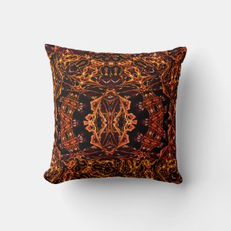 Abstract Psychedelic Art Throw Pillow