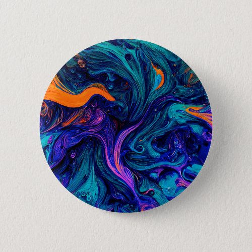 Abstract psychedelic Colors Throw Pillow Button