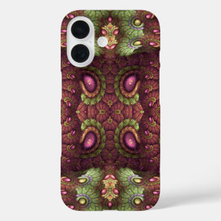 Abstract Psychedelic Floral Pattern Alice's Asters iPhone 16 Case