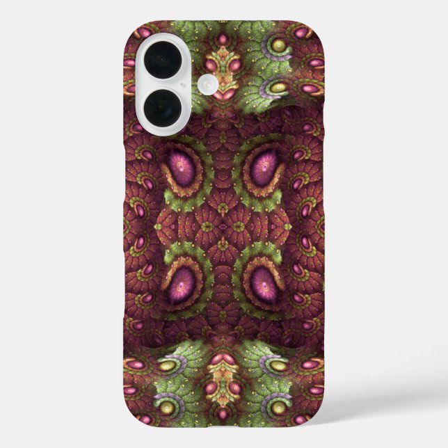 Abstract Psychedelic Floral Pattern Alice's Asters Case-Mate iPhone Case (Back)
