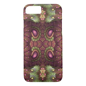 Abstract Psychedelic Floral Pattern Alice's Asters Iphone 8/7 Case by skellorg at Zazzle