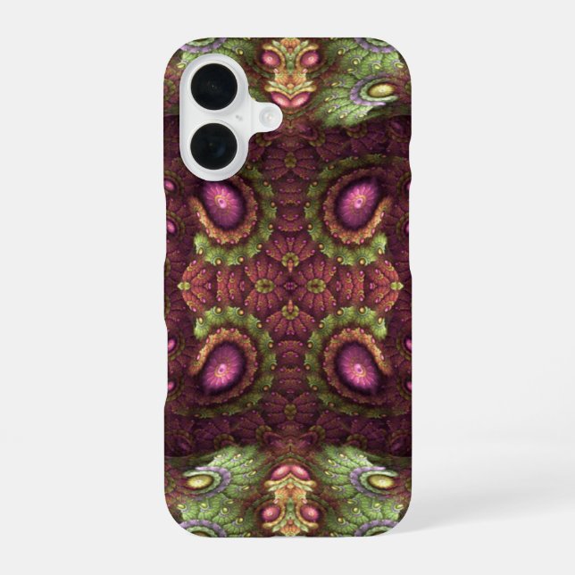 Abstract Psychedelic Floral Pattern Alice's Asters Iphone Case (Back)