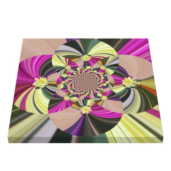 Abstract Psychedelic Flowers Canvas Print