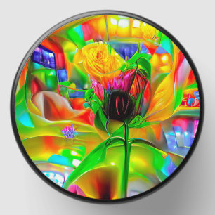 Abstract Psychedelic Flowers Mini Candle Favors