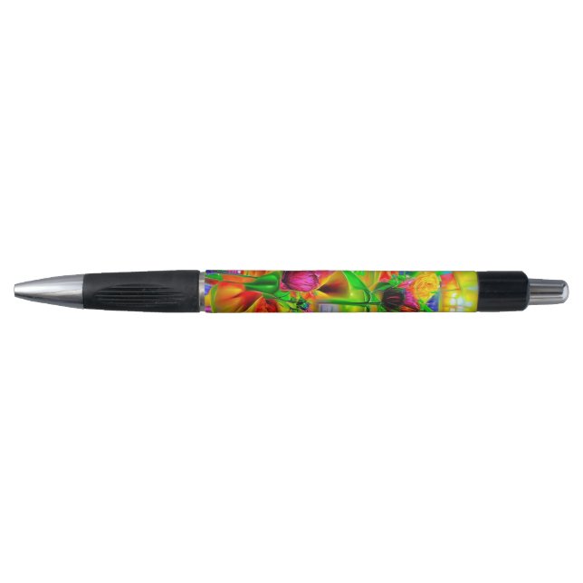 Abstract Psychedelic Flowers  Pen (Front)