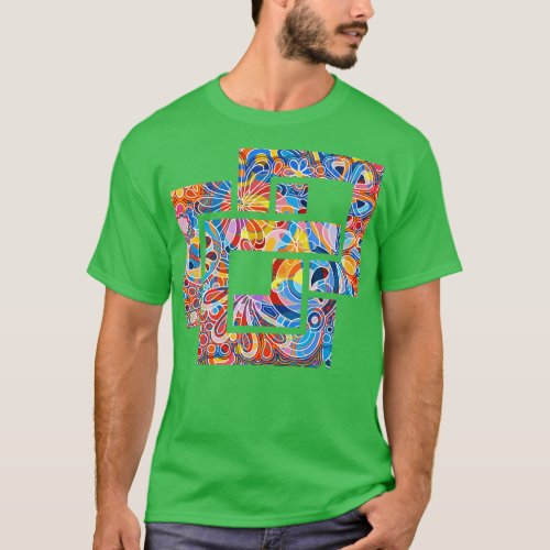 Abstract Psychedelic Hippie Art T_Shirt