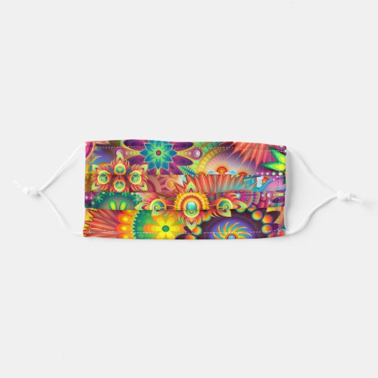 Abstract Psychedelic Mandala Floral Colorful Cloth Face Mask
