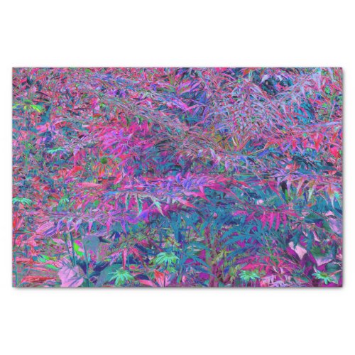 Abstract Psychedelic Rainbow Colors Foliage Garden Tissue Paper