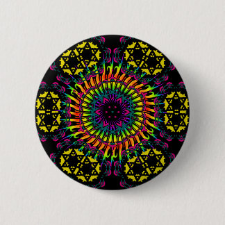 Abstract / Psychedelic Spiral Vortex Button