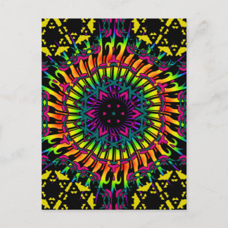 Abstract / Psychedelic Spiral Vortex Postcard