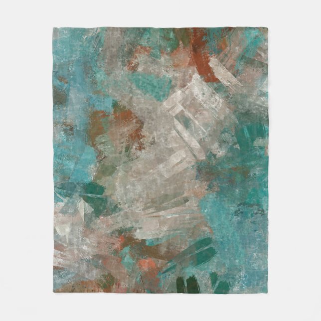 Abstract Psychedelic Strokes Texture. Fleece Blanket (Front)