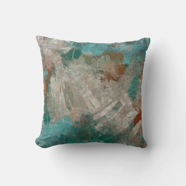 Abstract Psychedelic Strokes Texture. Throw Pillow (Front)