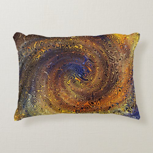 Abstract  Psychedelic Swirl Pattern Colorful Art Accent Pillow