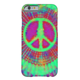 Abstract Psychedelic Tie-Dye Peace Sign Barely There iPhone 6 Case