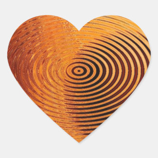 Abstract Pumpkin Heart Sticker