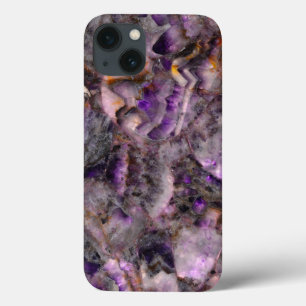 Abstract purple amethyst quartz marble granite iPhone 13 case